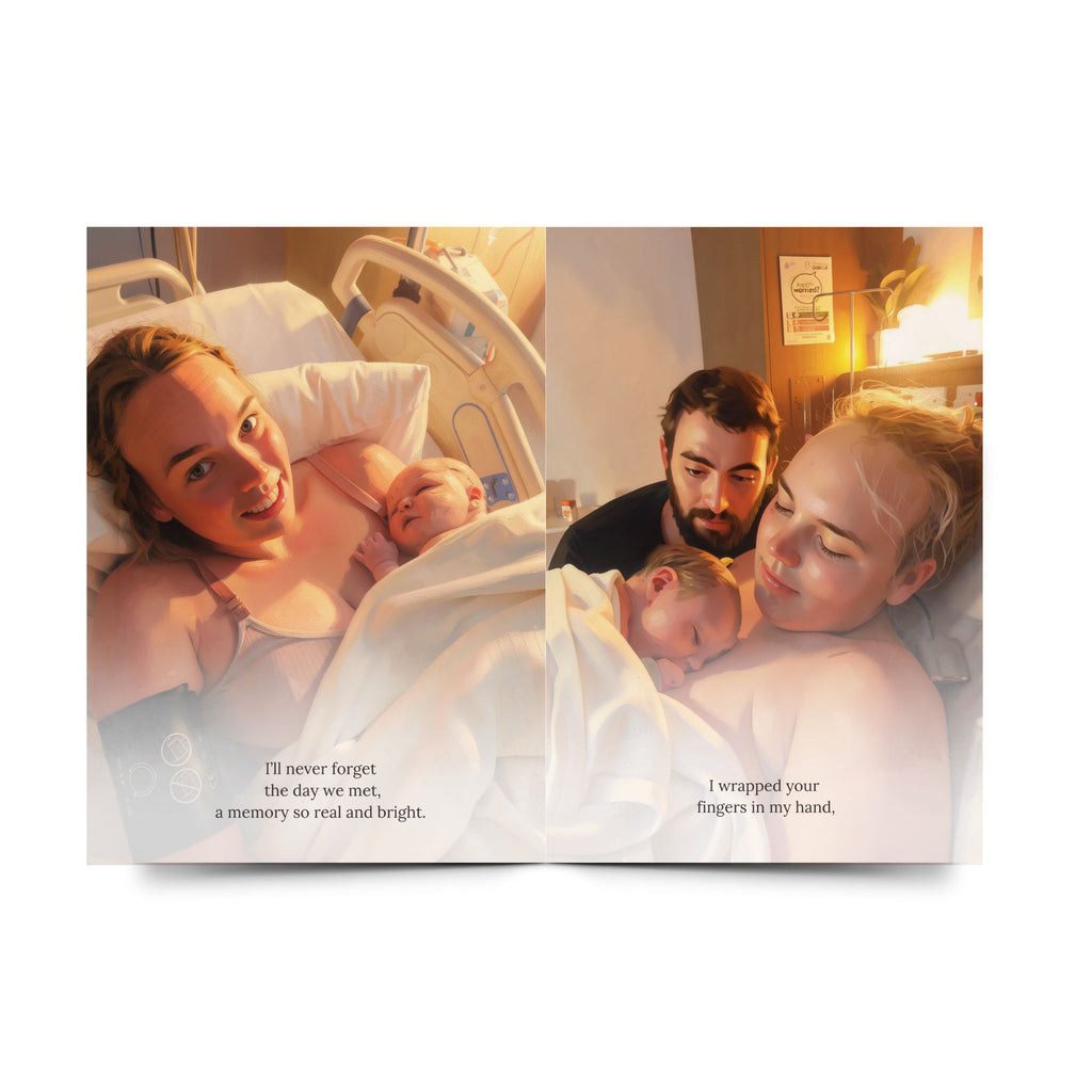 Open Mummy's World personalised storybook showing Mum and child illustrations