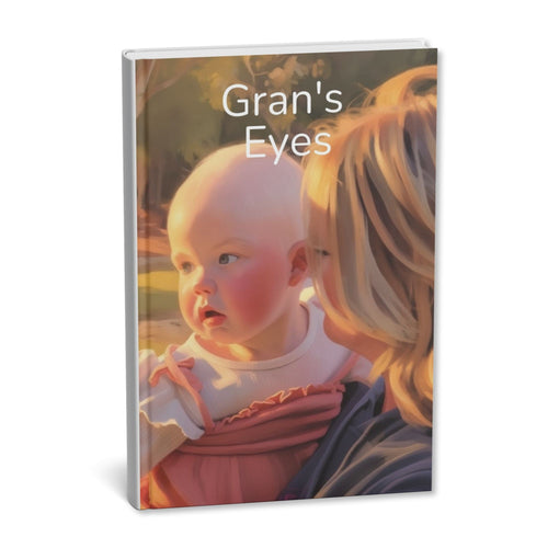 Personalised hardcover keepsake book for Gran featuring a family photo illustration.