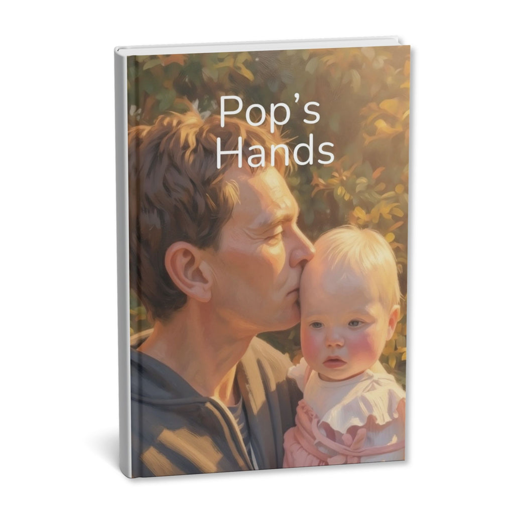 personalised hardcover keepsake book for Pop featuring a family photo illustration.